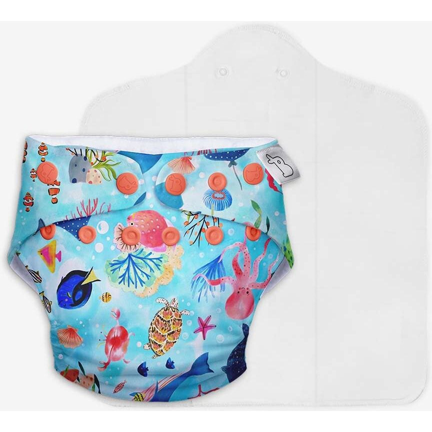 SuperBottoms NEW UNO Freesize Cloth Diaper | Cloth diaper for babies 3M to 3Y | Washable & Reusable cloth diaper | Comes with cloth diaper insert | 1 Diaper and 1 Organic cotton Soaker