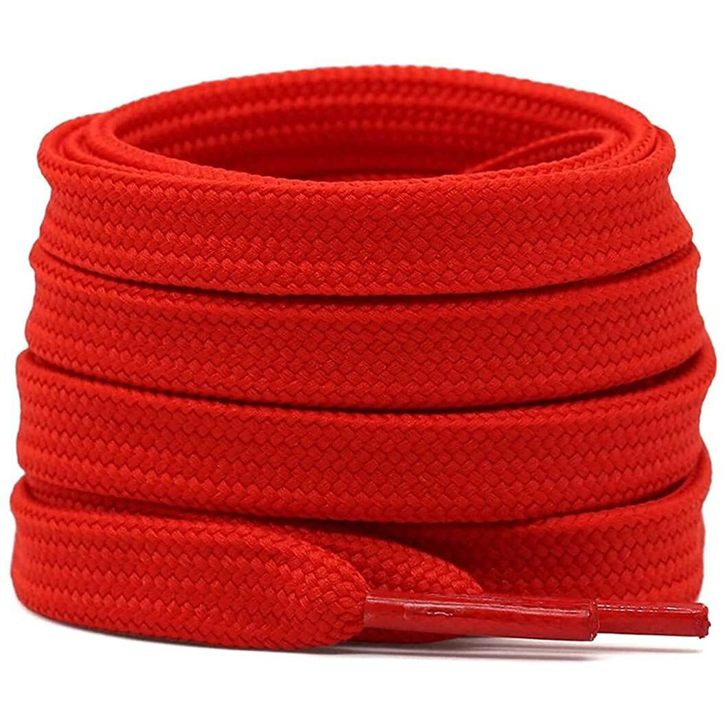SHOESHINE Sport Shoelaces Flat Hollow Design casual shoe laces, Red Color - 2Pairs Shoe Lace