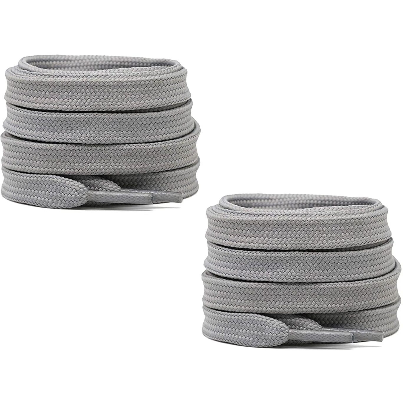 SHOESHINE Sport Shoelaces Flat Hollow Design casual shoe laces, Light Grey - Sneaker Shoe Lace