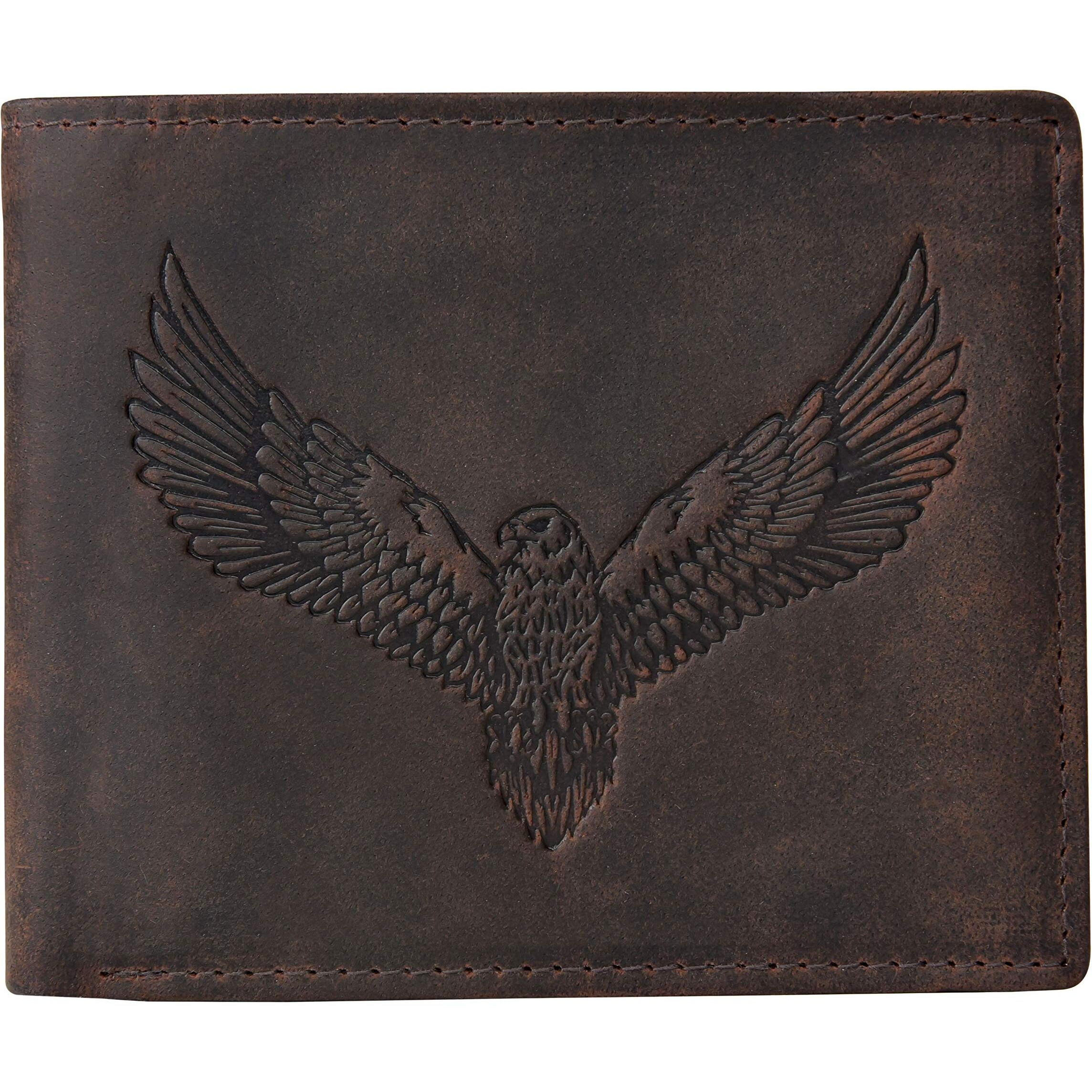 URBAN FOREST Zeke Vintage Brown Leather Wallet & Casual Grey Leather Belt Combo Gift Set for Men