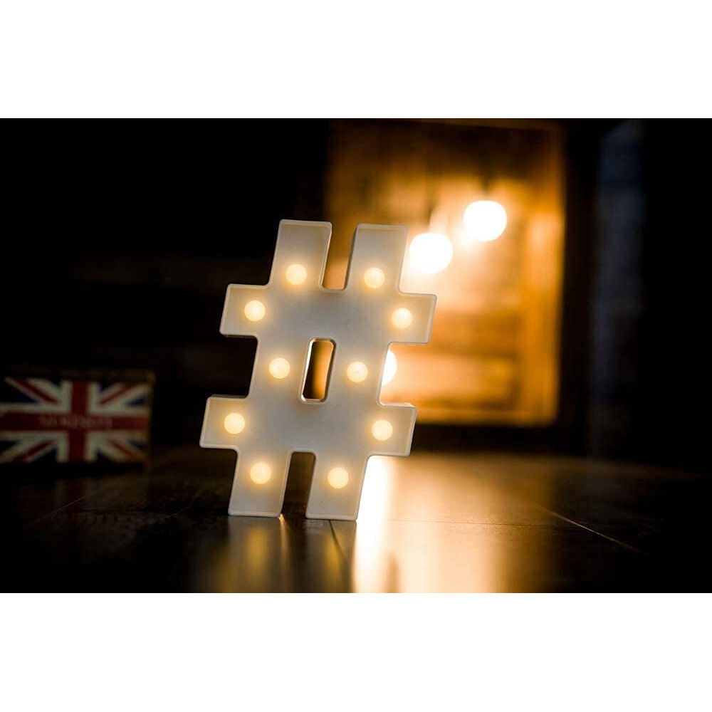 SATYAM KRAFT 1 Pcs White Marquee Alphabet Shaped Letter Led Name Light for Aesthetic Decorations, Romantic Gift, Valentine, Room, Bedroom, Home Decor, Wedding, Birthday, Night and Wall Lamp ()
