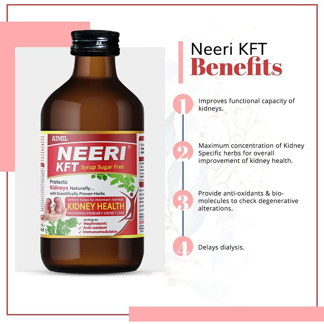 AIMIL Neeri KFT Syrup Sugar Free - 200ml (Pack of 6)