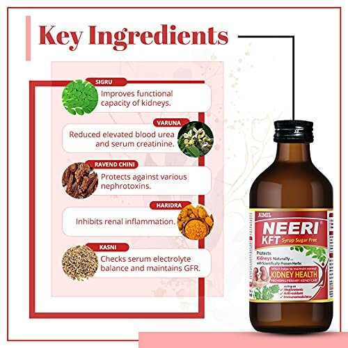 AIMIL Neeri KFT Syrup Sugar Free - 200ml (Pack of 3)