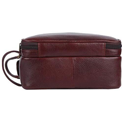 Hammonds Flycatcher Genuine Leather Travel Organizer Pouch - Toiletry Bag for Men and Women Cosmetic Organizer Bag, Shaving Kit Bag for Men Toiletry Pouch for Men with Multiple Pockets