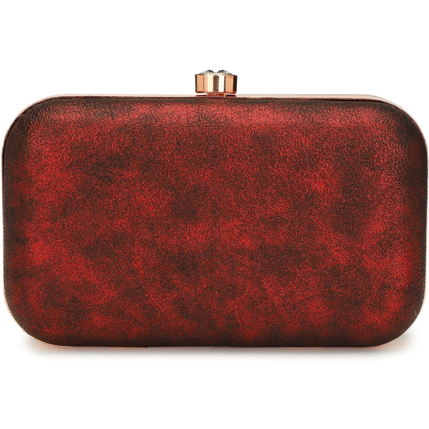 TOOBA Handicraft Hand Embroidered Box Clutch Bag Purse for Bridal, Casual, Wedding Bag for Women & Girls Maroon
