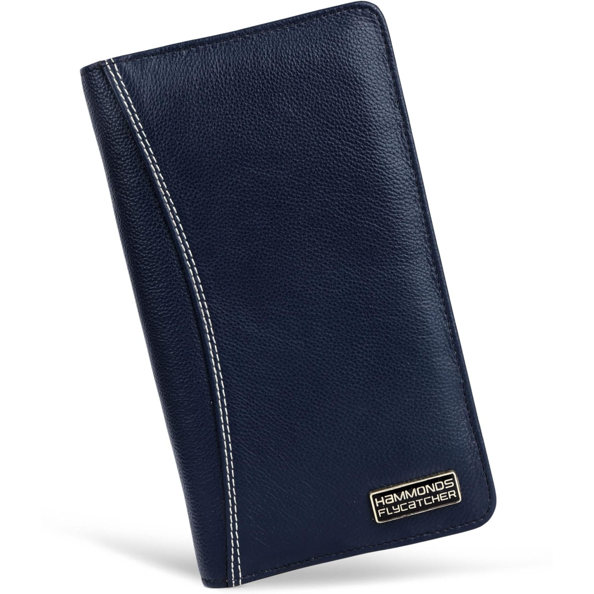 HAMMONDS FLYCATCHER Genuine Leather Passport Cover for Men, Passport Cover for Women, RFID Passport Holder for Men Travel Accessories for Men, Passport Bag for Men, 7 ATM Card Slots - Royal Blue