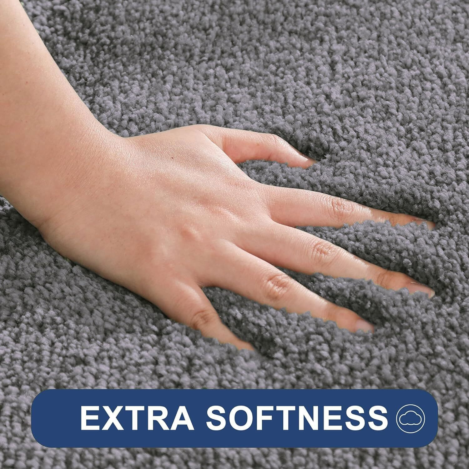 Luxe Home Bath Mat Super Soft Anti Skid Newman Mats for Bathroom (40x60 cm, Silver)