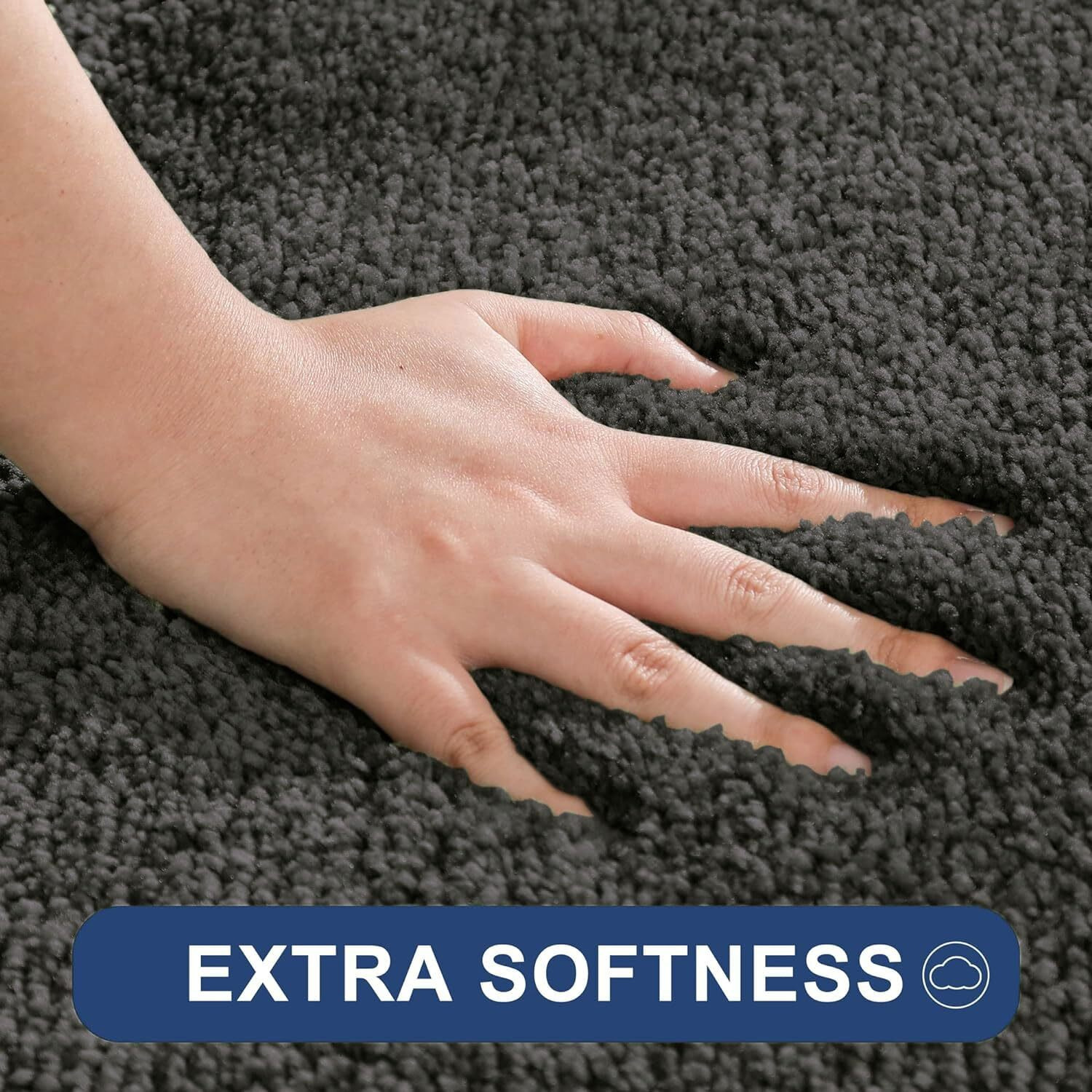 LUXE HOME INTERNATIONAL Microfibre Rectangular Bath mat Super Soft Anti Skid Newman Mats For Bathroom (40X60 Cm,Arabic Coffee)