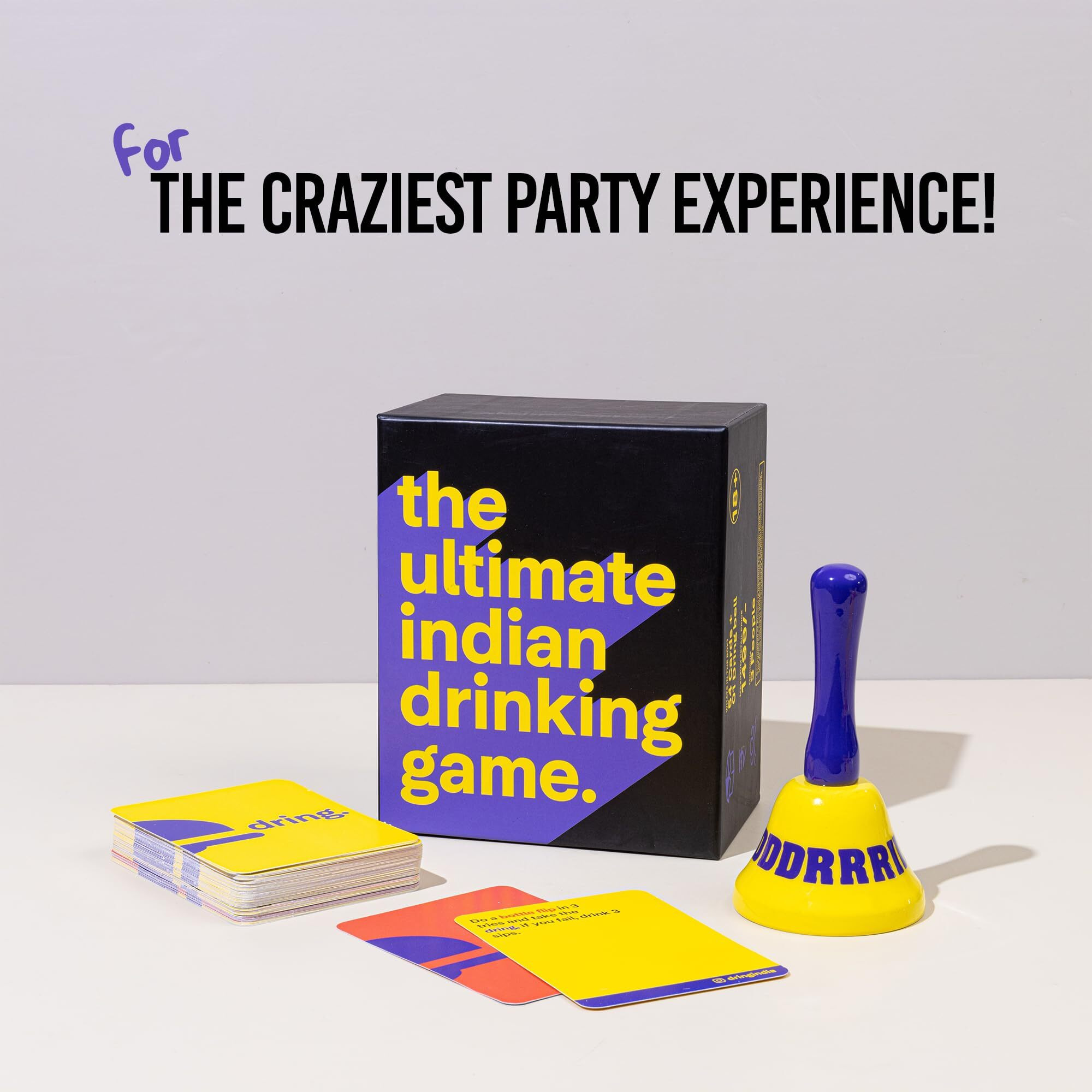 Dring The Ultimate Indian Drinking Game - India s 1 House Party Game for Friends Adult | Truth Or Dare Cards | Perfect for Birthday, Bachelor & Gifts for Friends (Multicolour, 55 Cards)