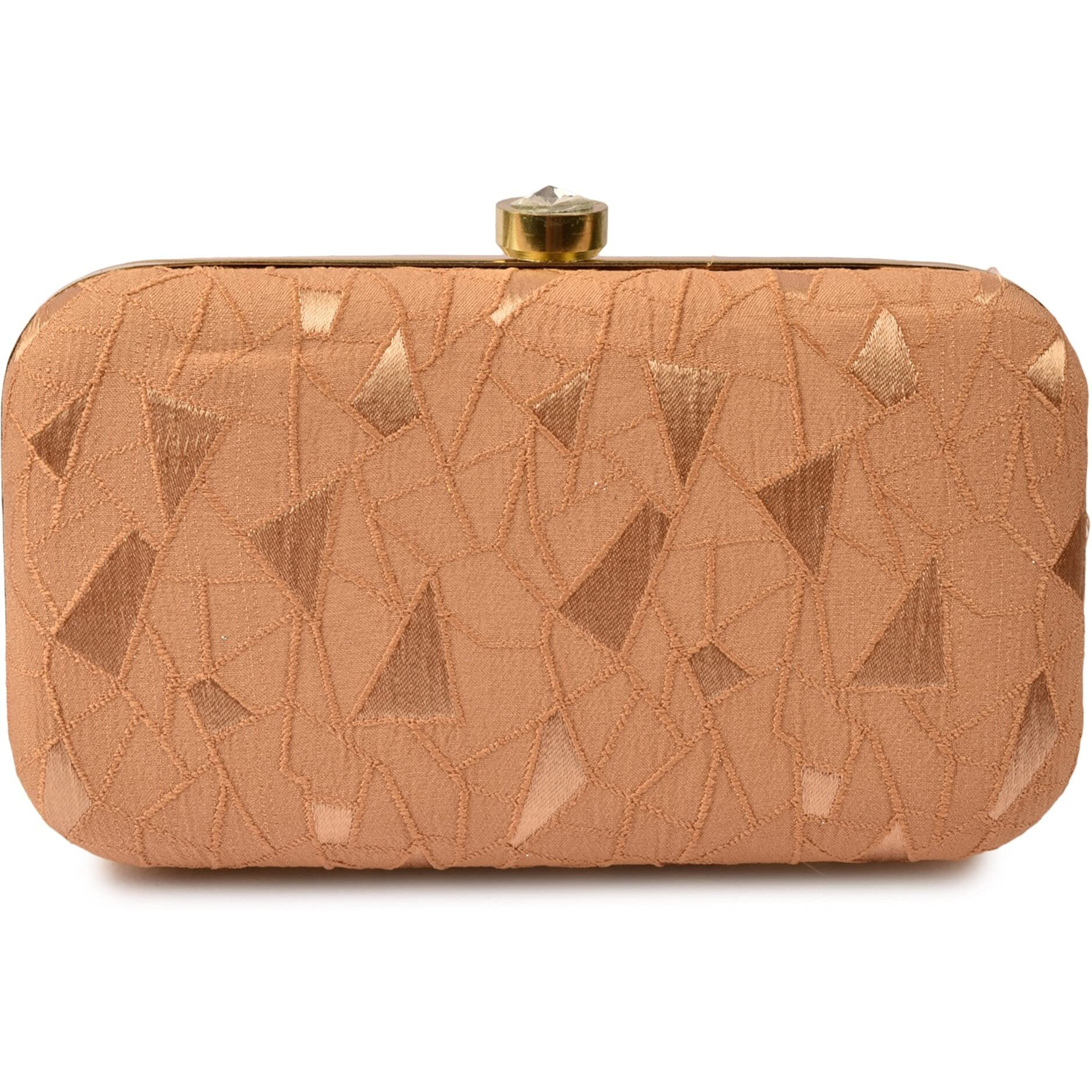 AILTINO Women Box Clutch Stylish and Latest (Diamond Brown)