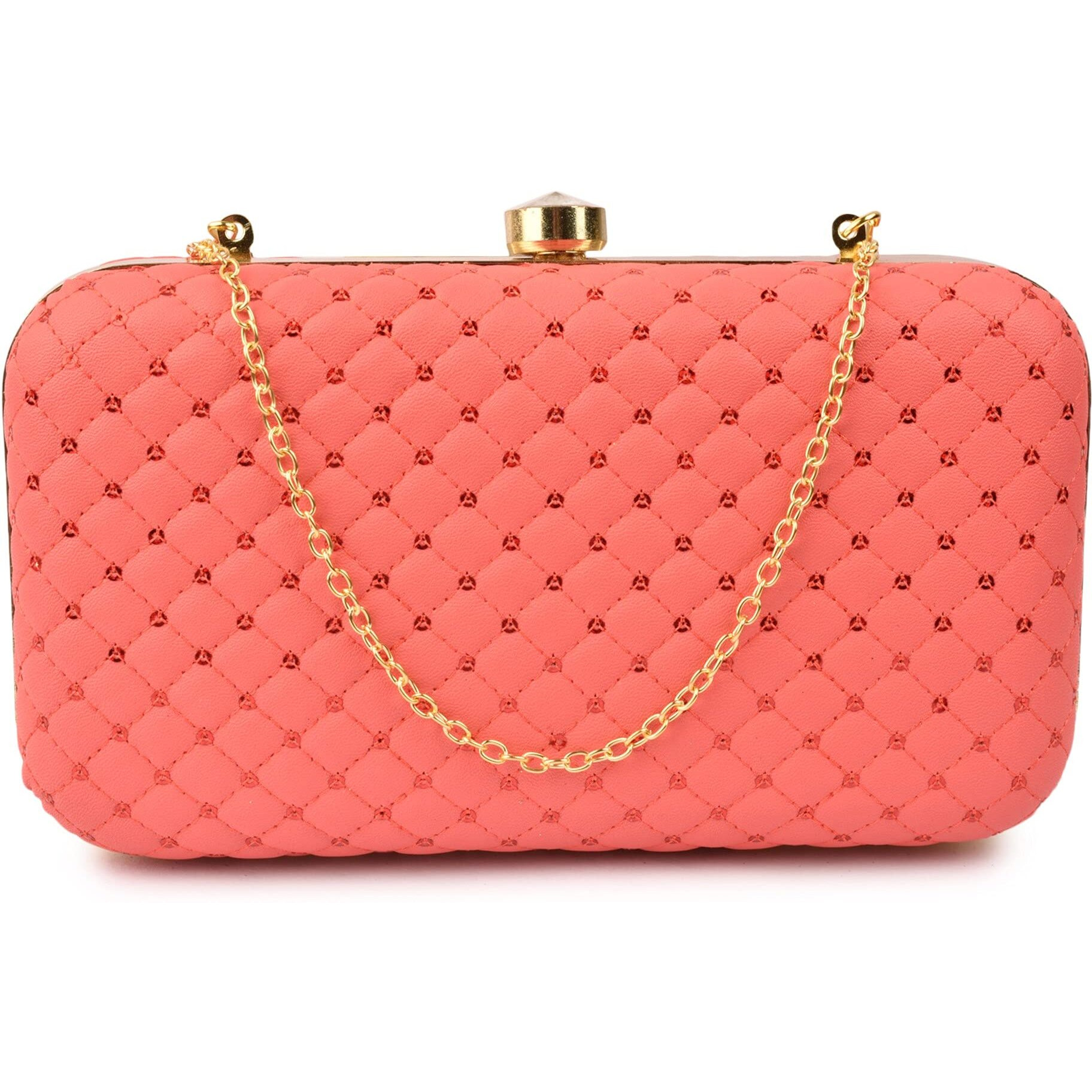 AILTINO Women Box Clutch Stylish and Latest (Sequence Red)