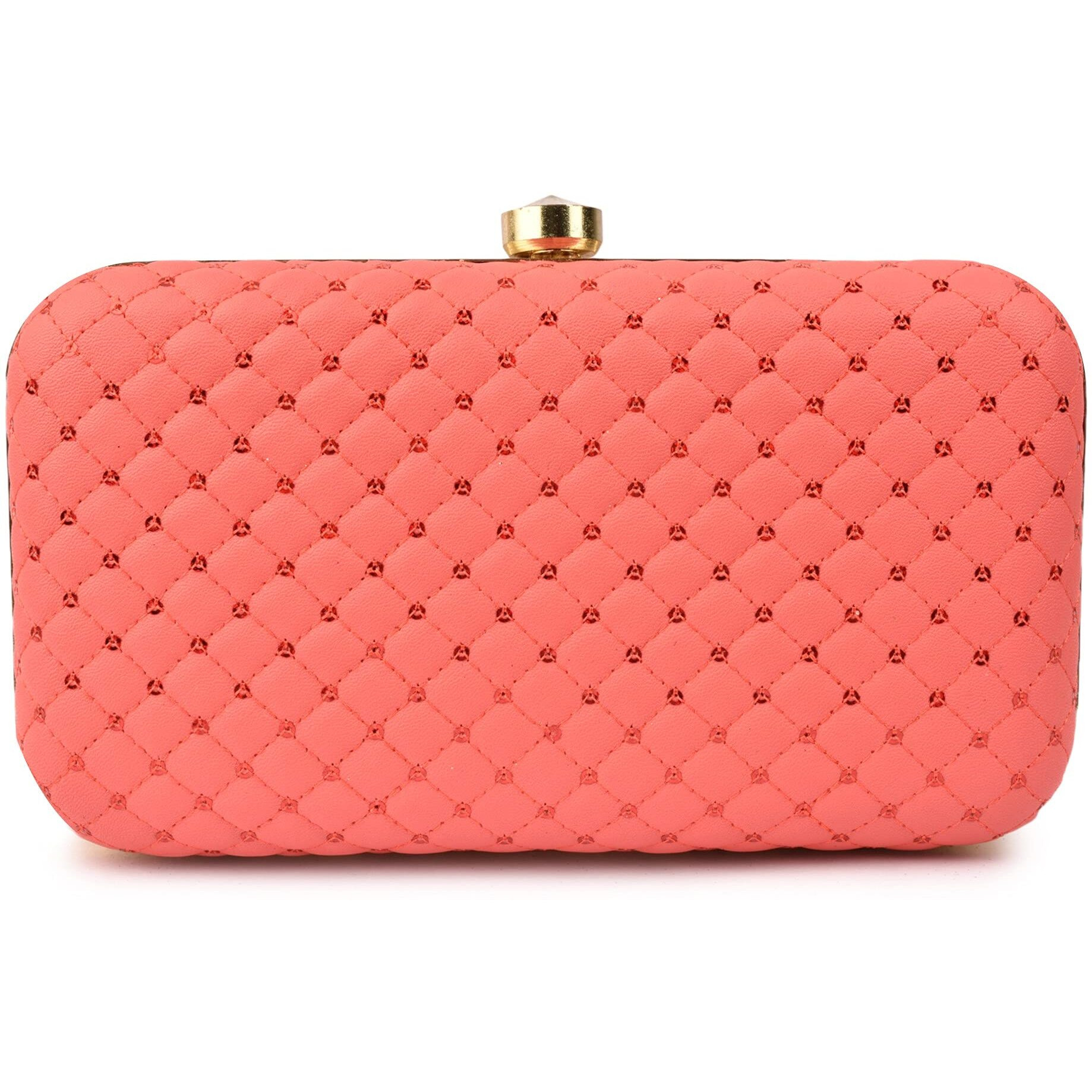 AILTINO Women Box Clutch Stylish and Latest (Sequence Red)
