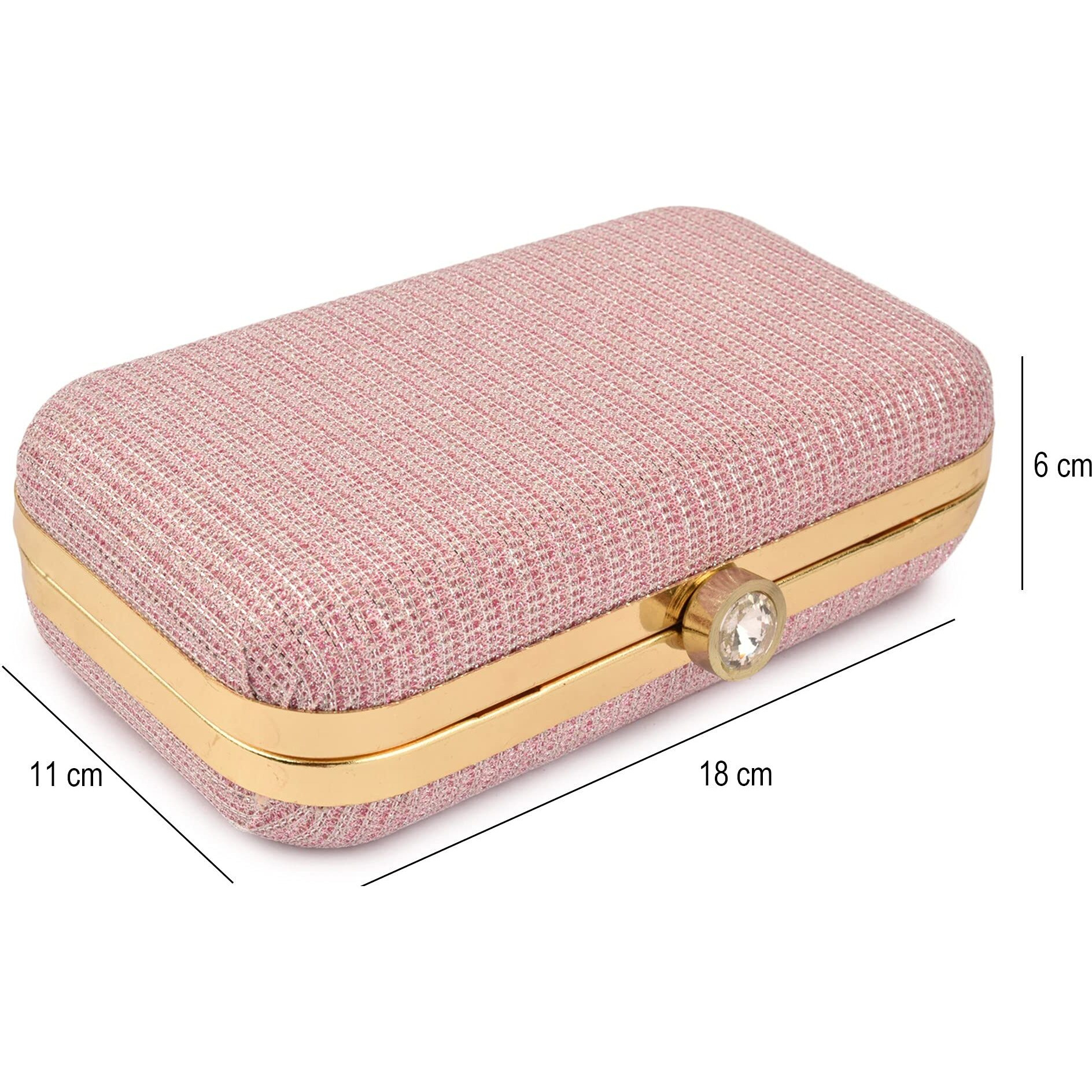 AILTINO Women Box Clutch Stylish and Latest (Pink)