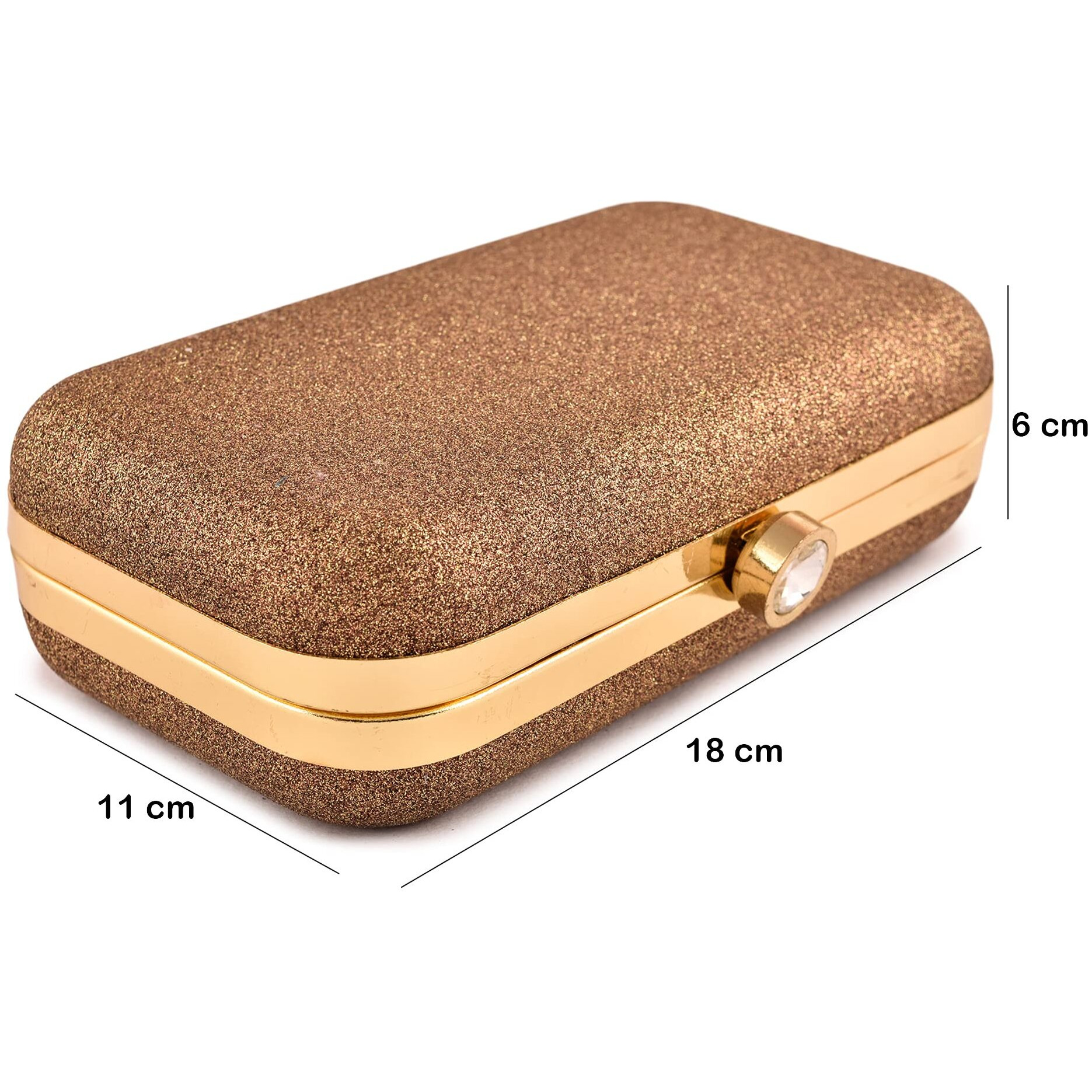 AILTINO Women Box Clutch Stylish and Latest (Sparkling Antique)