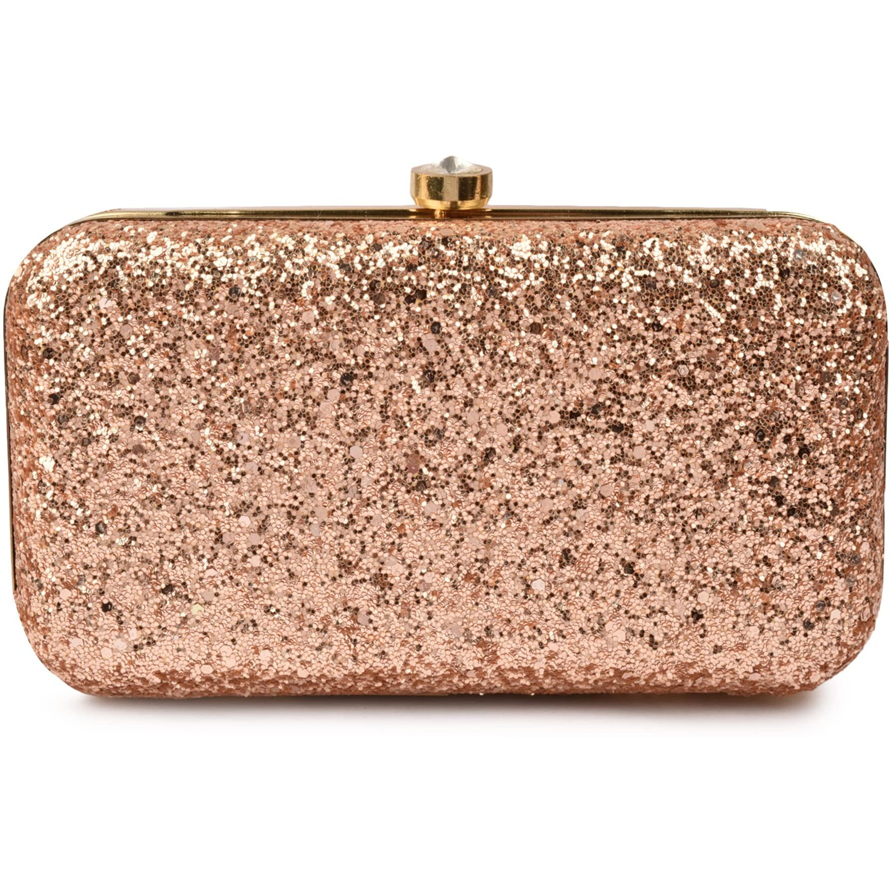AILTINO Women Box Clutch Stylish and Latest (Metallic Sultan)