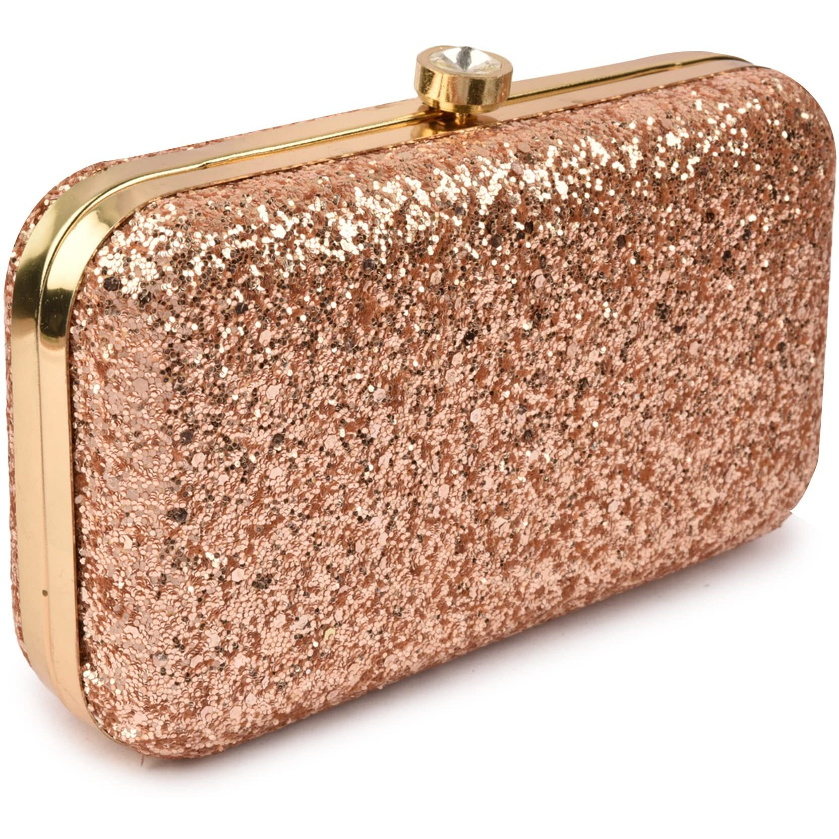 AILTINO Women Box Clutch Stylish and Latest (Metallic Sultan)