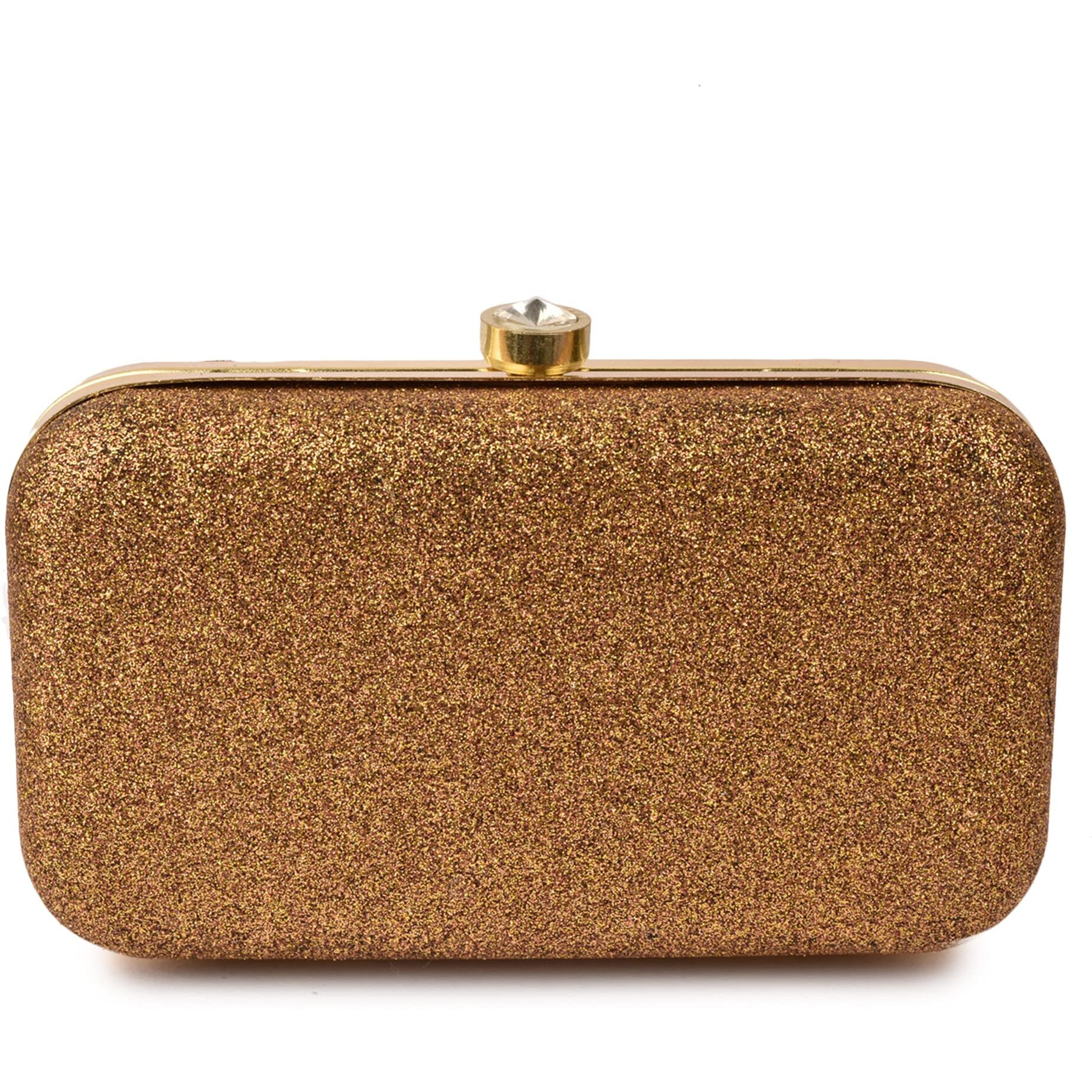 AILTINO Women Box Clutch Stylish and Latest (Sparkling Copper)