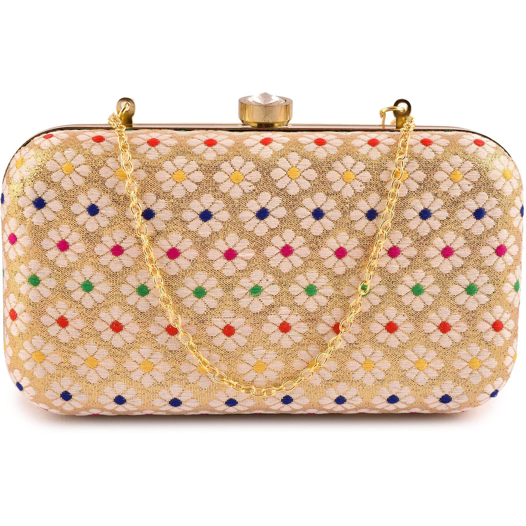 AILTINO Women Box Clutch Stylish and Latest (White)