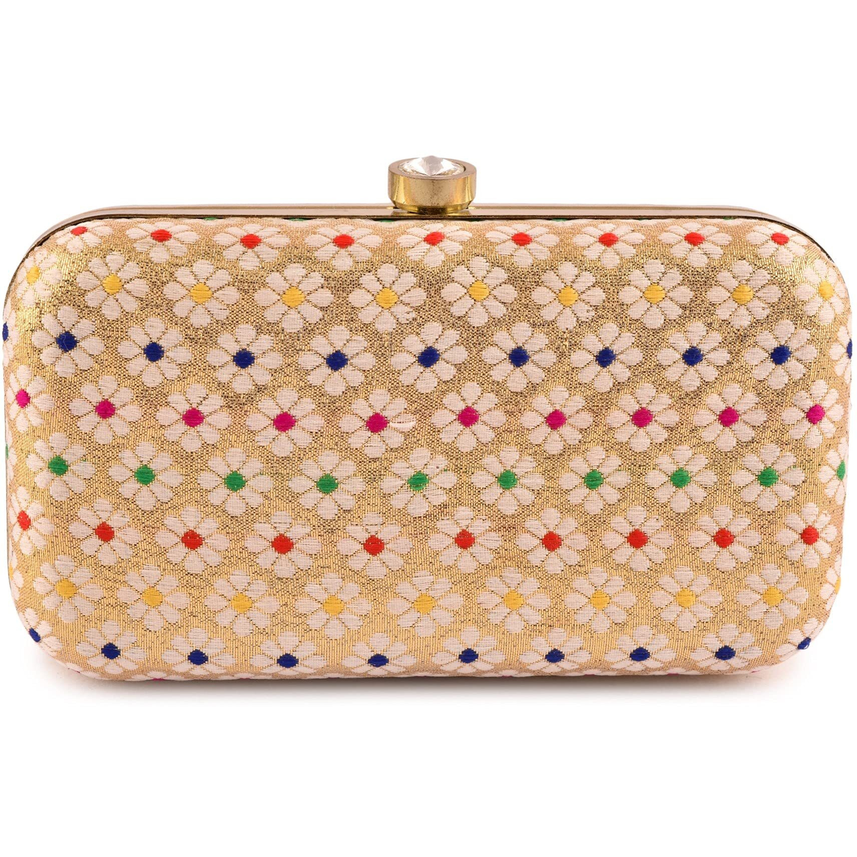 AILTINO Women Box Clutch Stylish and Latest (White)