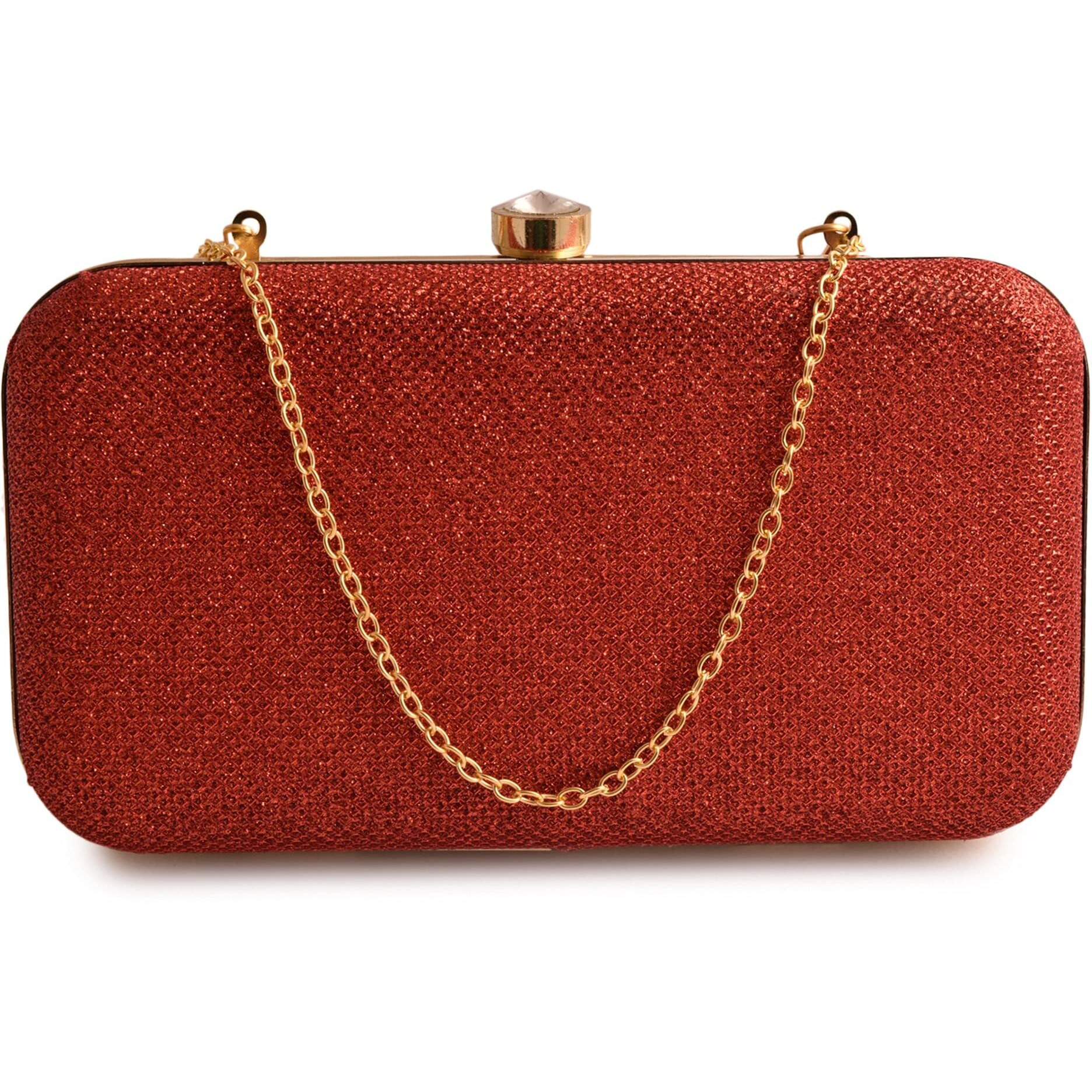 AILTINO Women Box Clutch Stylish and Latest (Red)