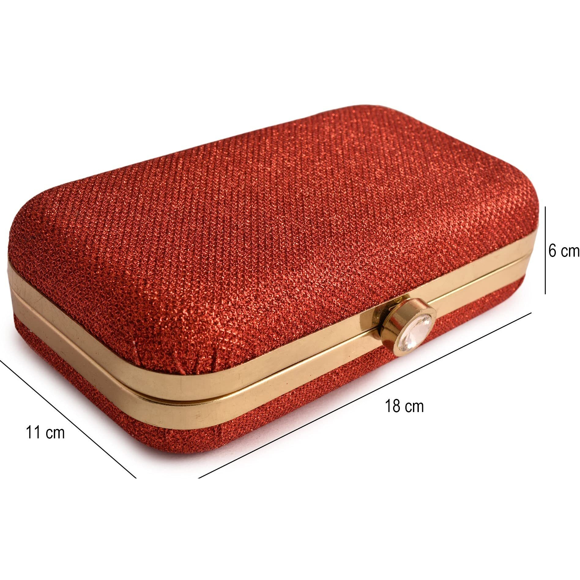 AILTINO Women Box Clutch Stylish and Latest (Red)
