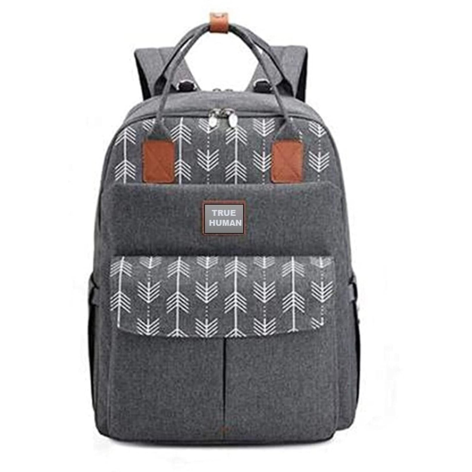 TRUE HUMAN Multipurpose waterproof fabric Diaper Bag bagpack maternity bag new born baby bag nappy bag mothers bag baby shower gift with insulated bottle pockets