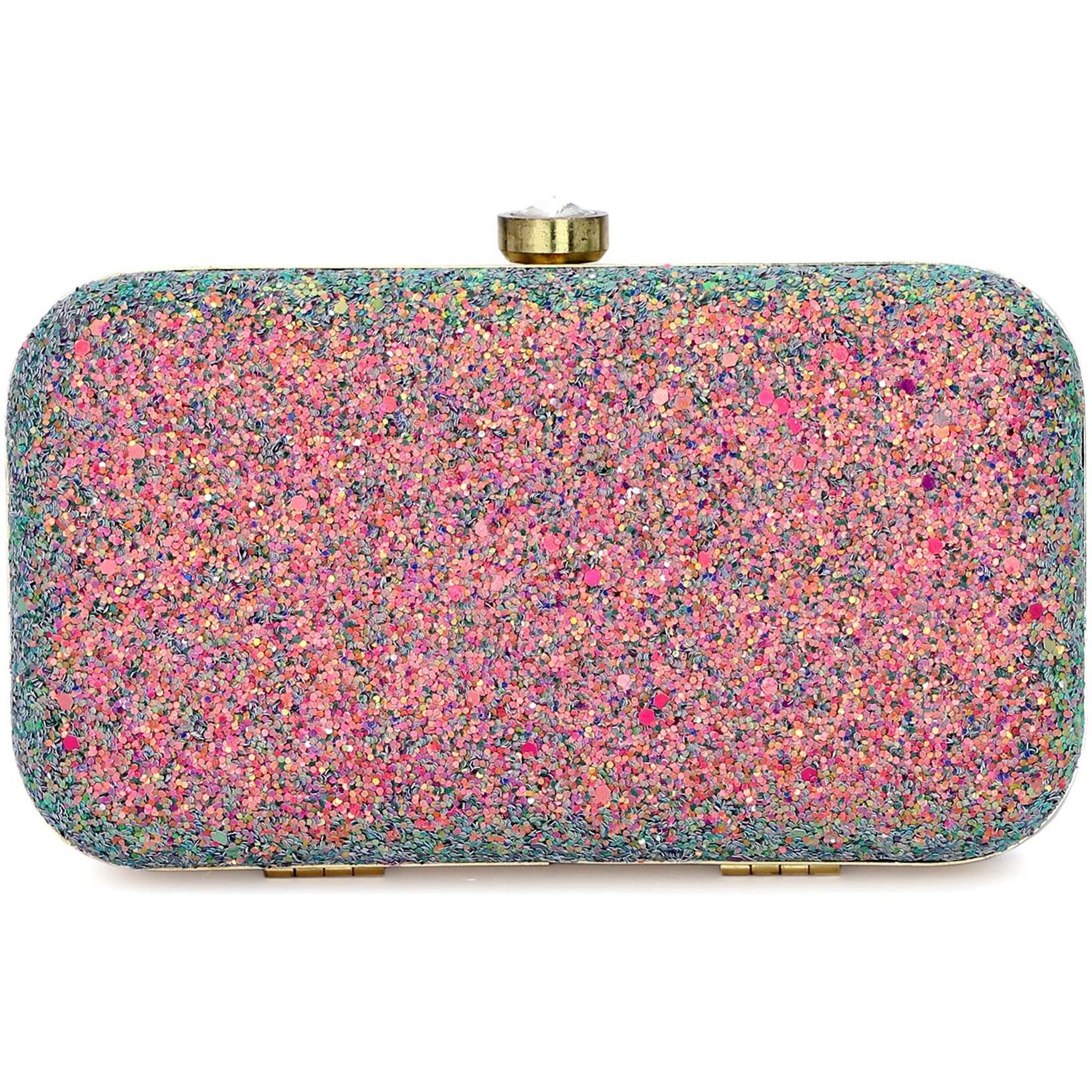 TOOBA Handicraft Hand Embroidered Box Clutch Bag Purse for Bridal, Casual, Wedding Bag for Women & Girls