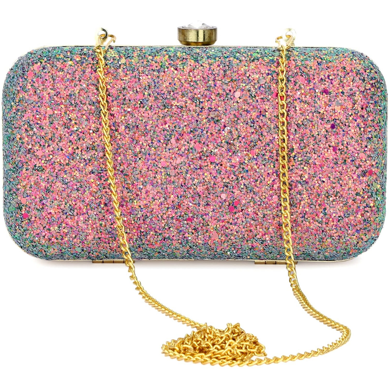TOOBA Handicraft Hand Embroidered Box Clutch Bag Purse for Bridal, Casual, Wedding Bag for Women & Girls