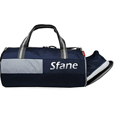Sfane Polyester 23 cms Duffle/Shoulder/Gym Bag for Men & Women with Separate Shoe Compartment (Silver)