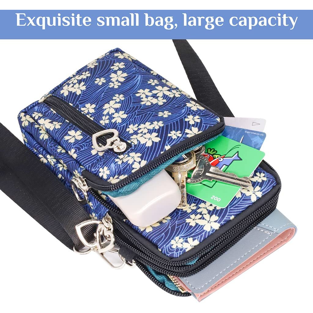 PALAY Crossbody Phone Bags For Women Multifunctional Mobile Pouch 3 Layers Small Sling Bags For Girls Latest Crossbody Travel Cell Phone Purses Sport Pouch Shoulder Bag