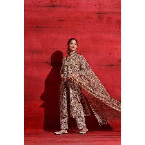 Kurta Set For Women || Women Kurta Set || 3pic Kurta For Women (50-85) (IN, Alpha, M, Multicolor)