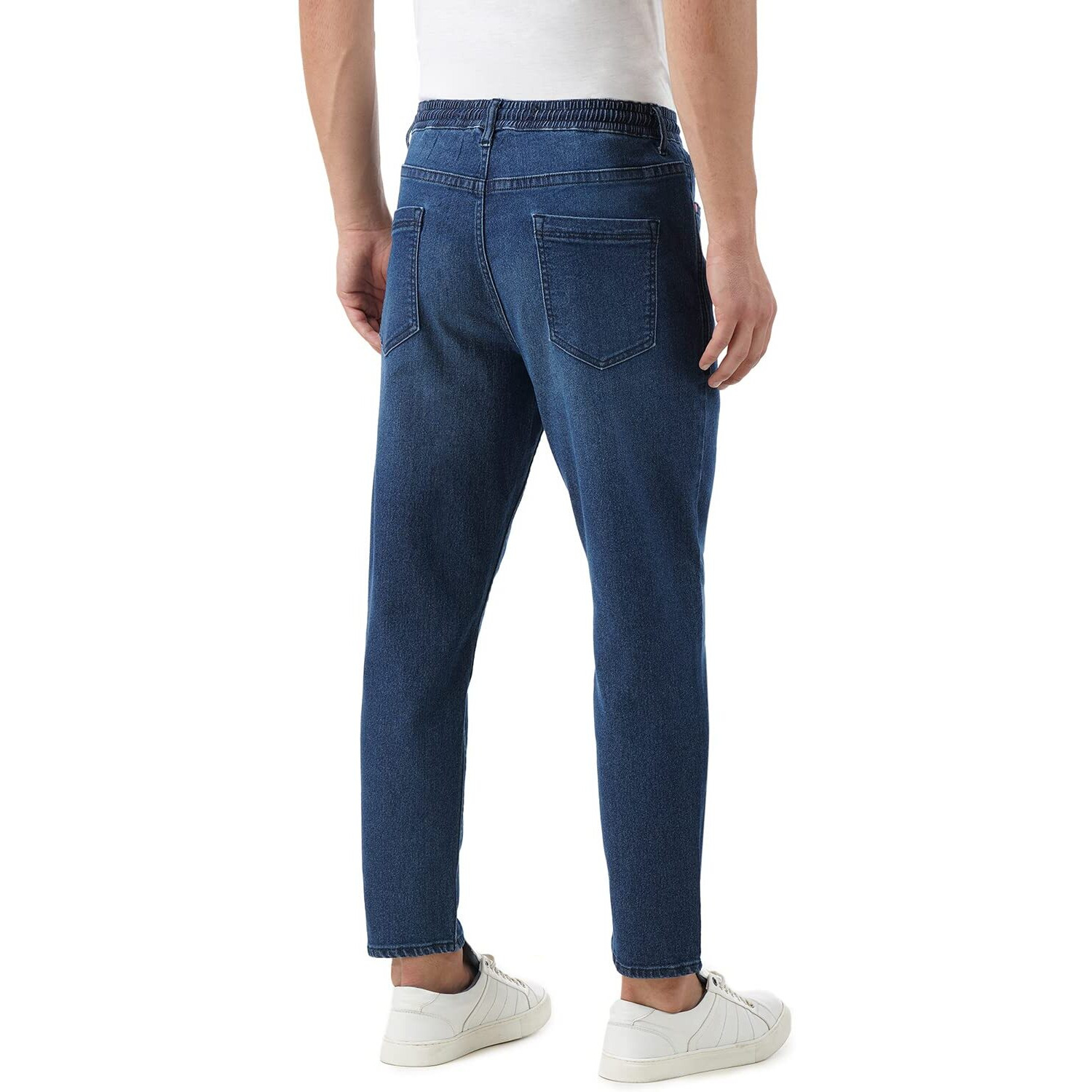 INKD Men's Stretchable Jogger Jeans (Super Sapphire, 38)