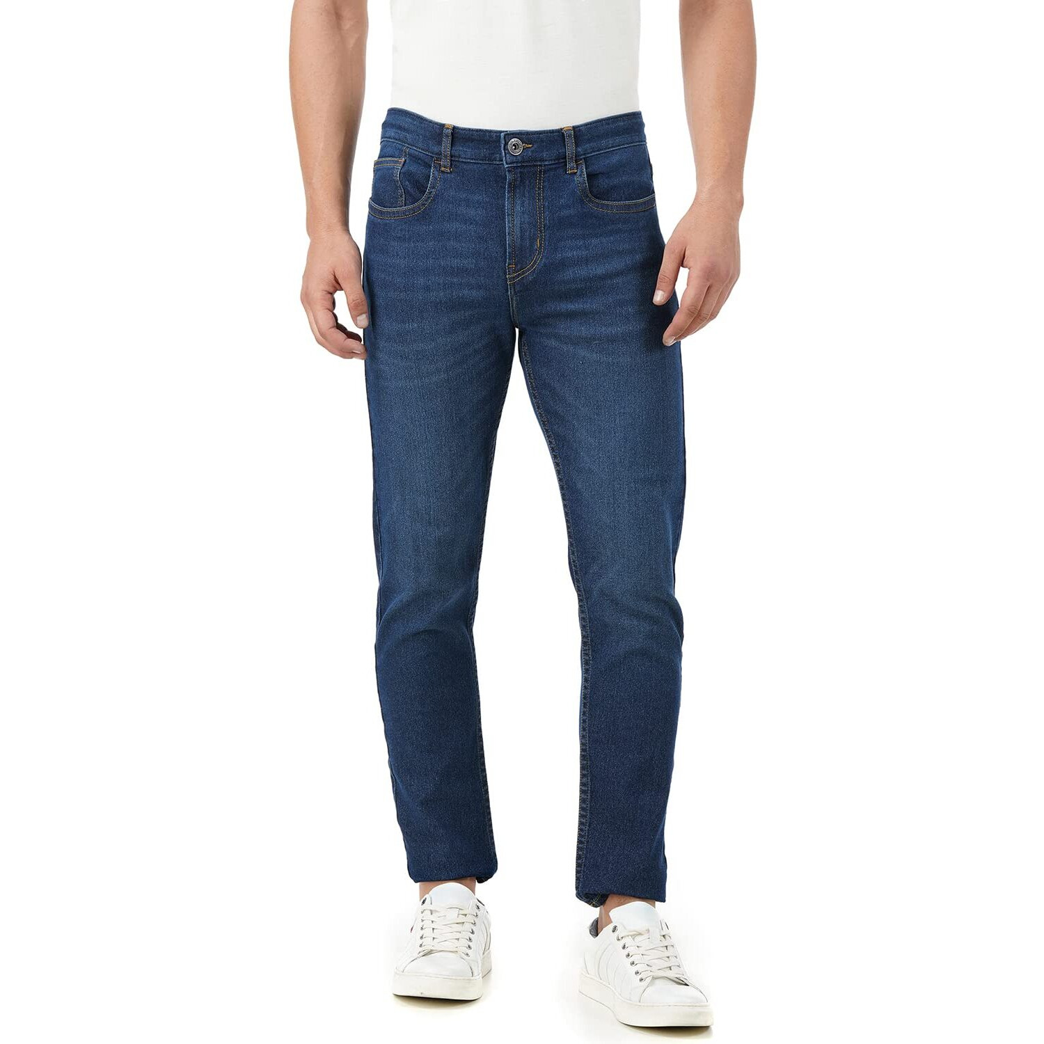 INKD Men's Lightweight & Stretchable Regular Fit Jeans