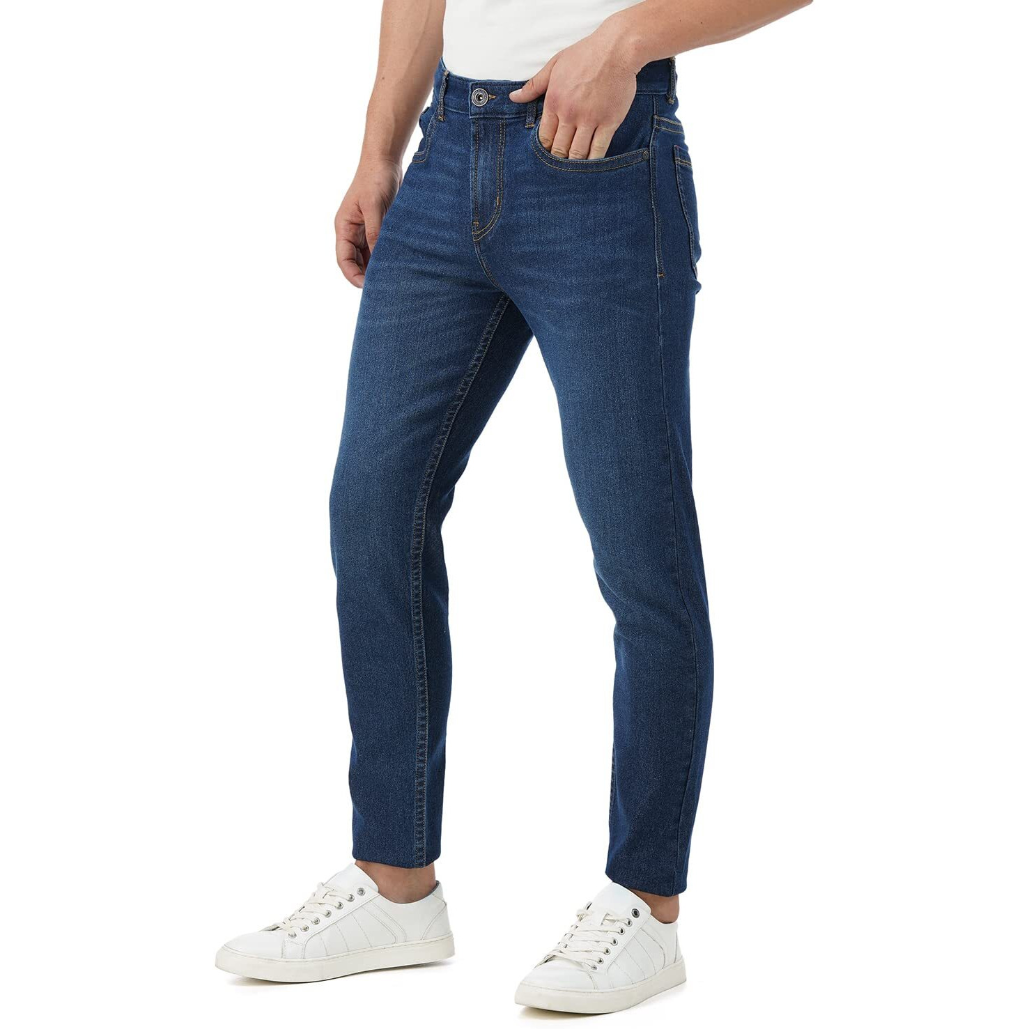 INKD Men's Lightweight & Stretchable Regular Fit Jeans