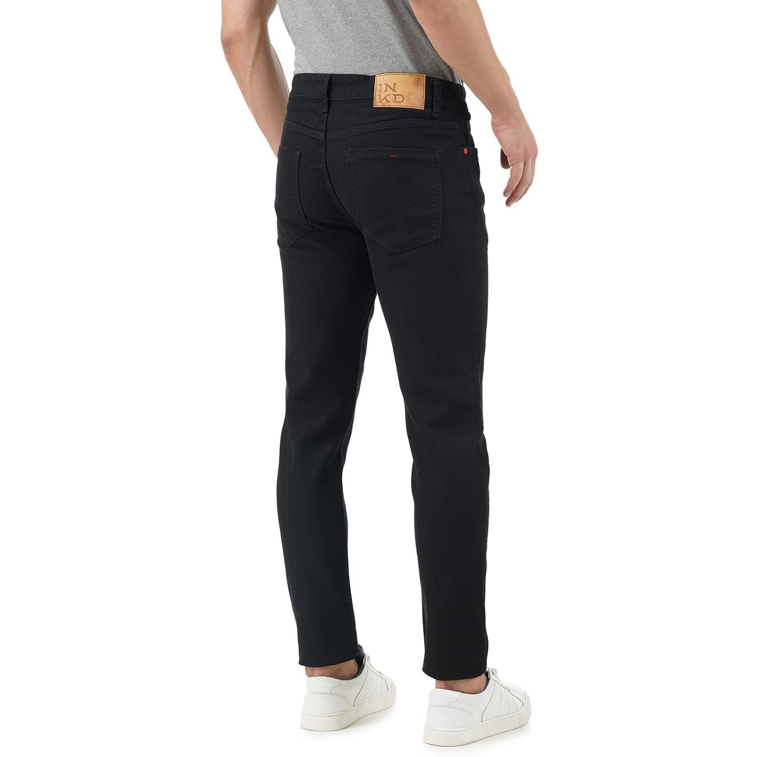 INKD Men's Slim Jeans (INKSS23MJN-006_Super Black_34)