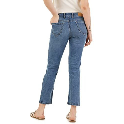 INKD Women's Mid Rise Straight Jeans (INKSS23WJN-013_Marine Blue_30)