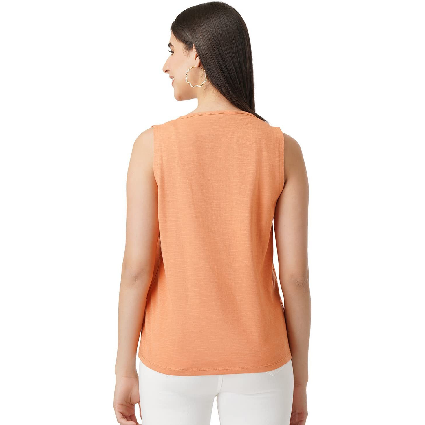 FYLTR Women's Solid Regular Fit Blouse (FYLSS23WKT-003_Strange Orange M)