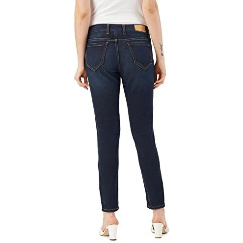 INKD Women's Contrast Stitch Stretchable Skinny Fit Jeans