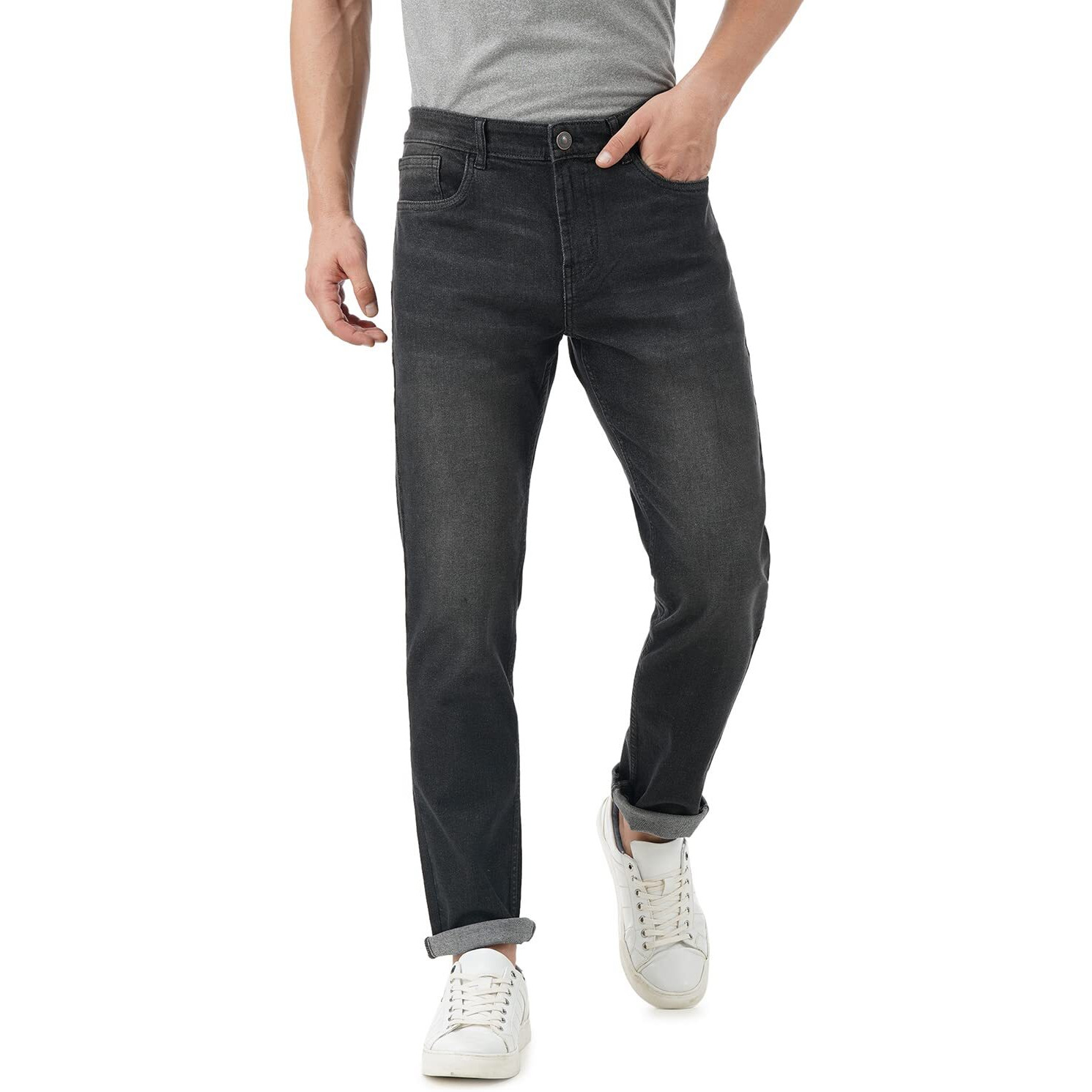 INKD Men's Stretchable Regular Fit Jeans