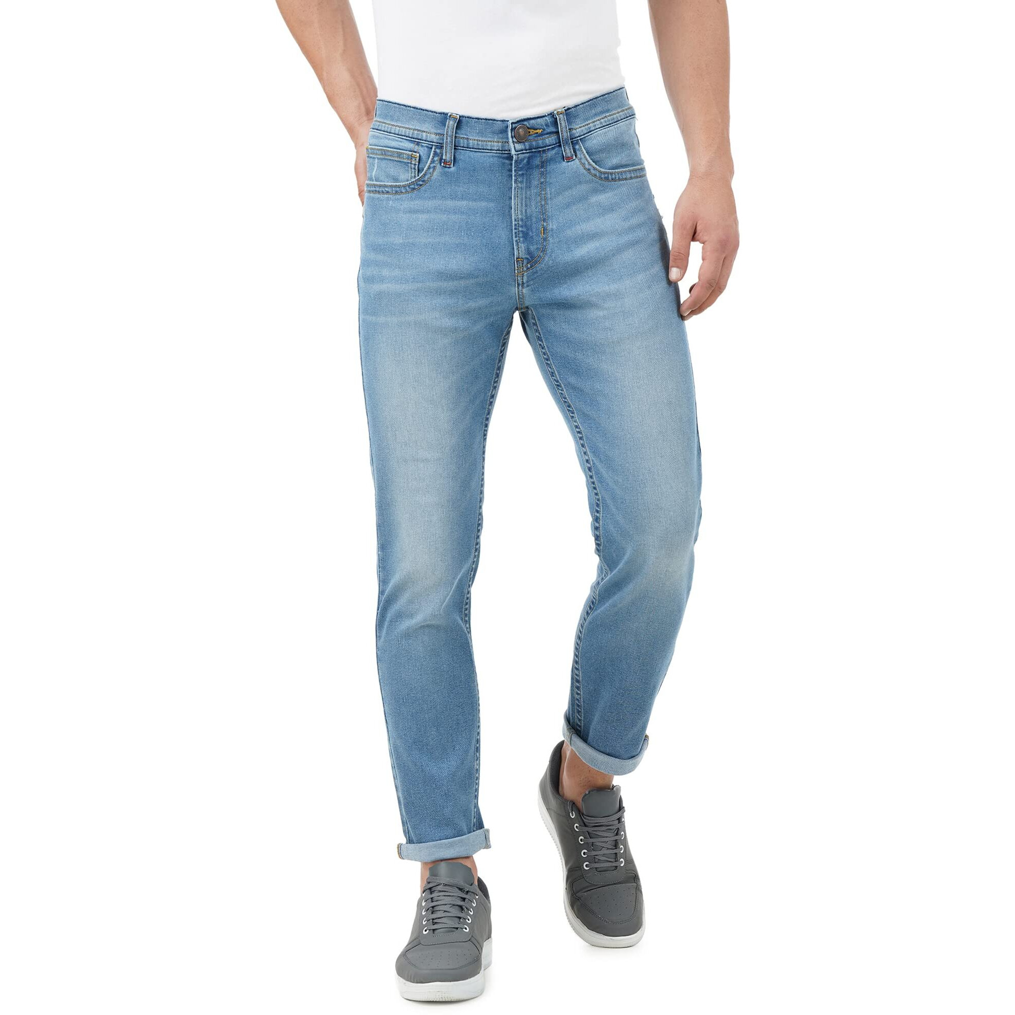 INKD Men's Regular Jeans (INKSS23MJN-004_Denim Divine_34)