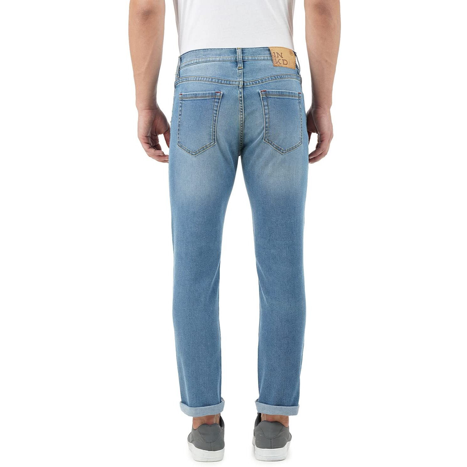 INKD Men's Regular Jeans (INKSS23MJN-004_Denim Divine_34)