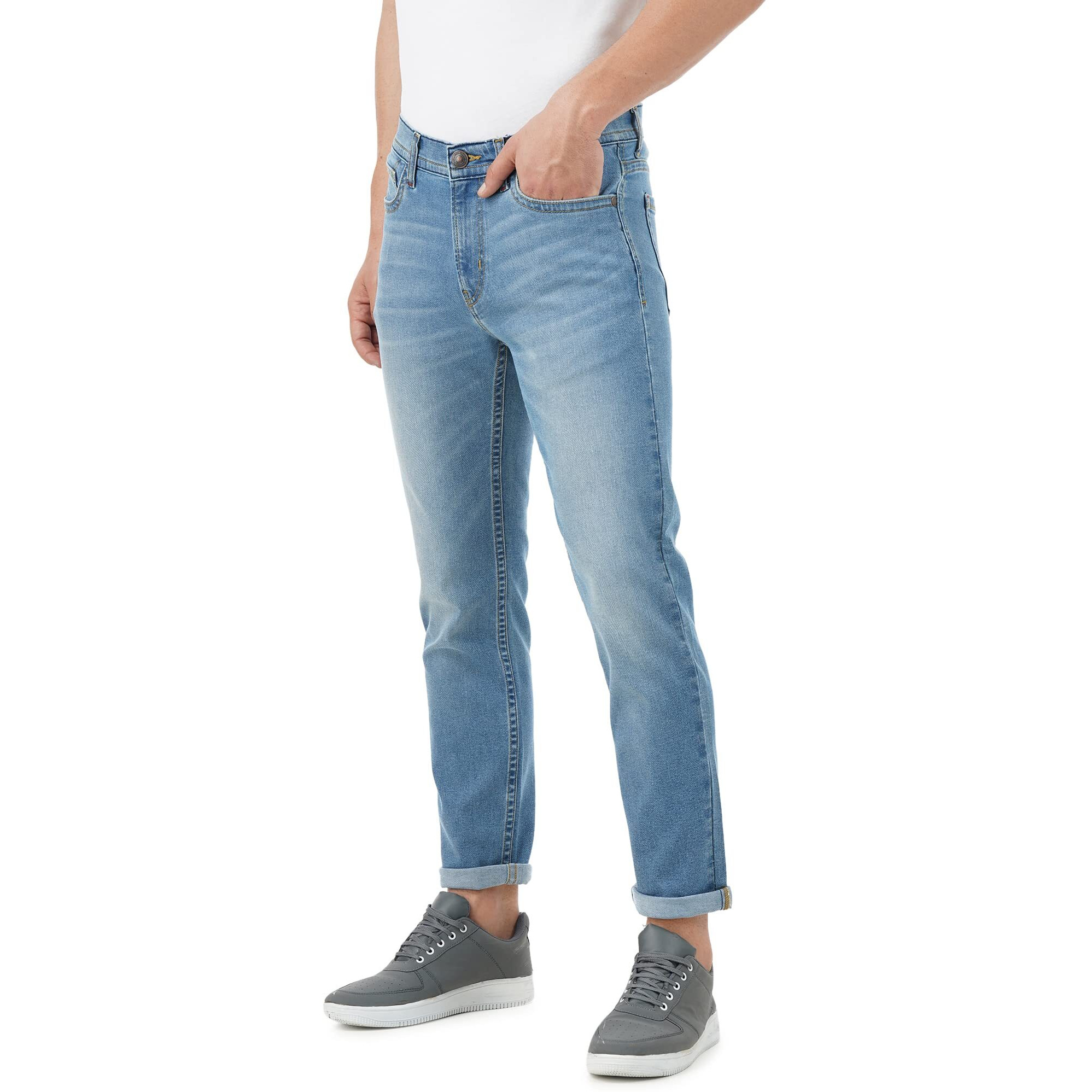 INKD Men's Regular Jeans (INKSS23MJN-004_Denim Divine_34)