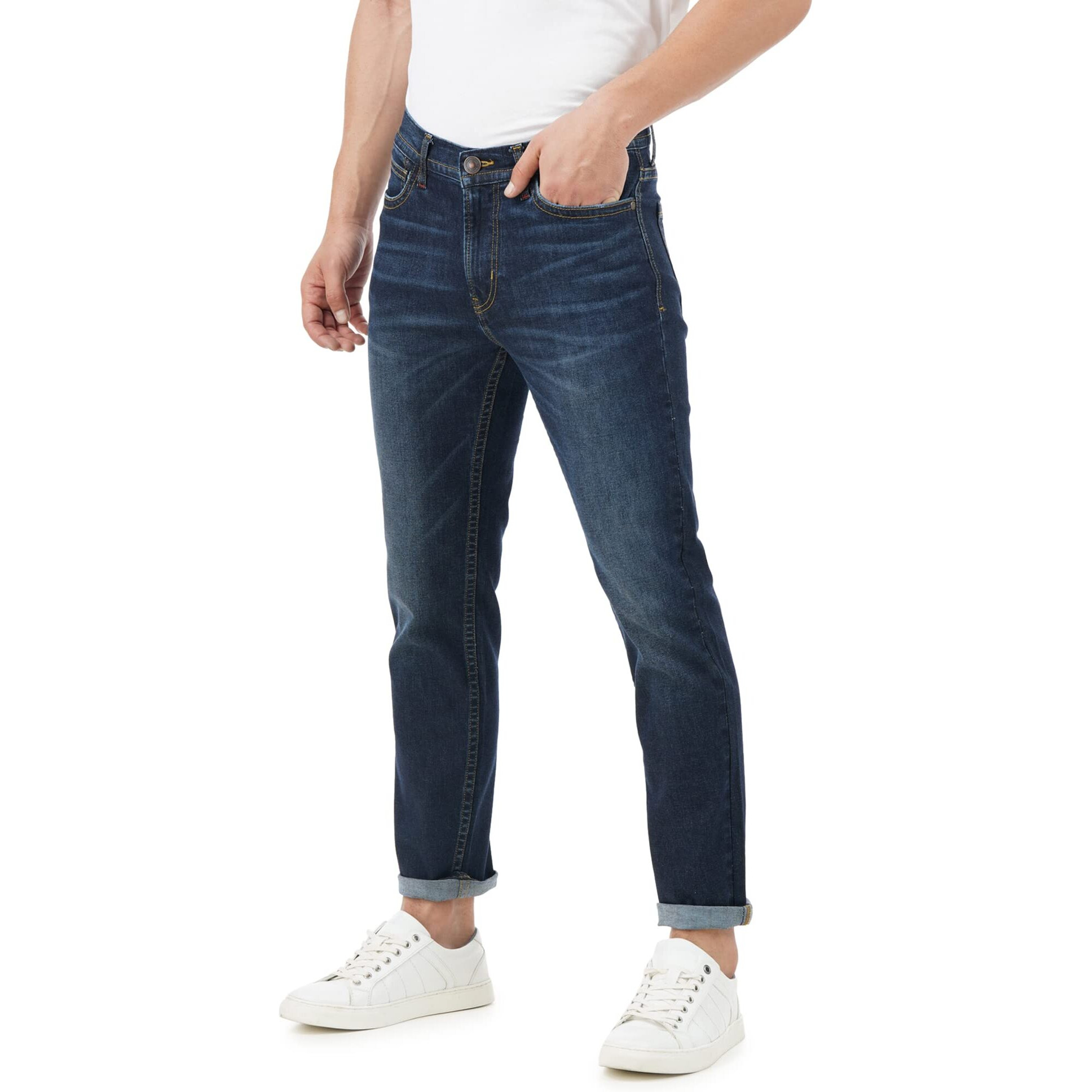INKD Men's Regular Jeans (INKSS23MJN-004_Sky Why_34)
