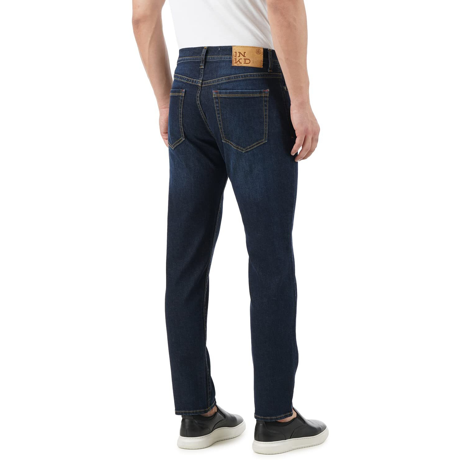 INKD Men's Regular Jeans (INKSS23MJN-004_Aegean_36)