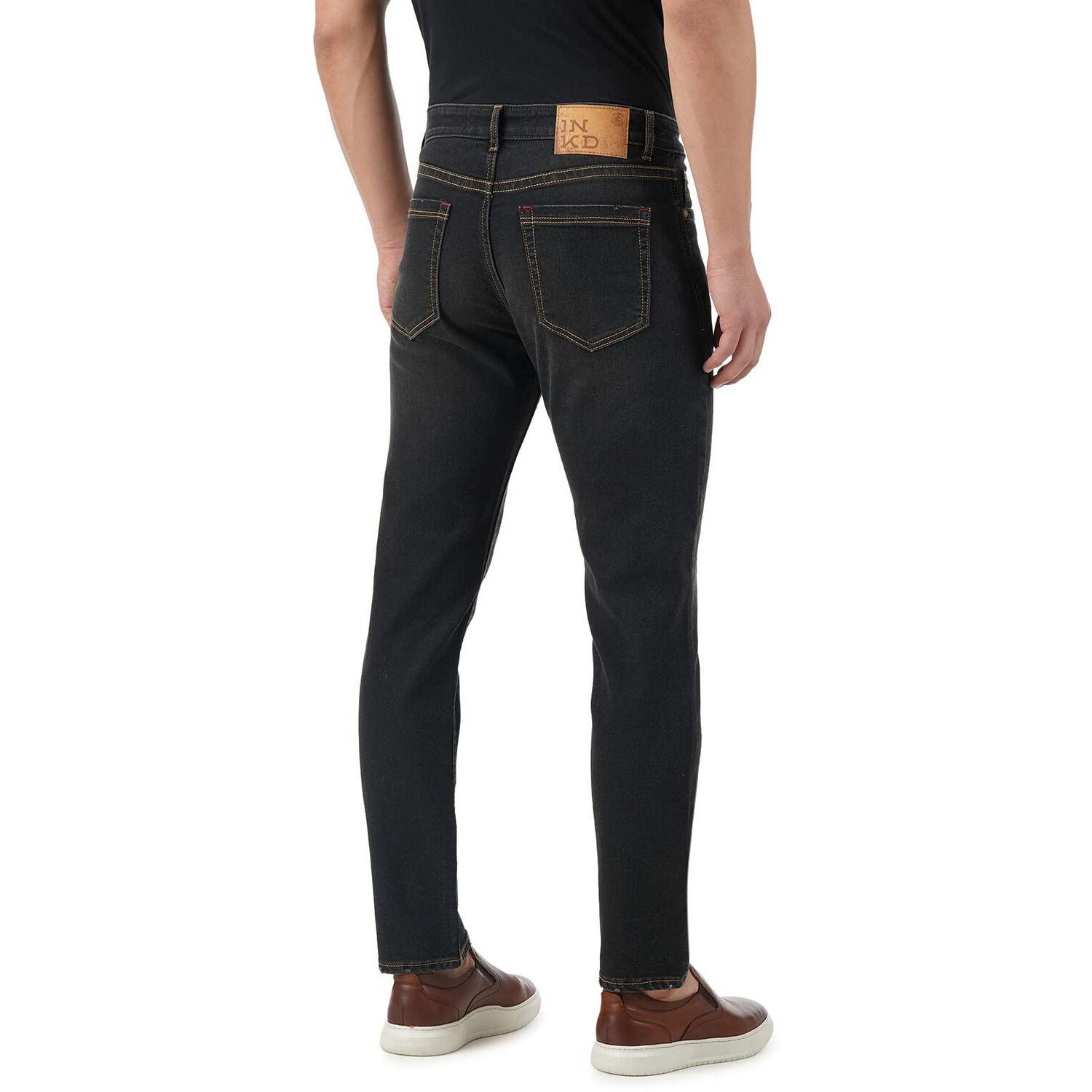 INKD Men's Regular Jeans (INKSS23MJN-009_Black Whack_32)