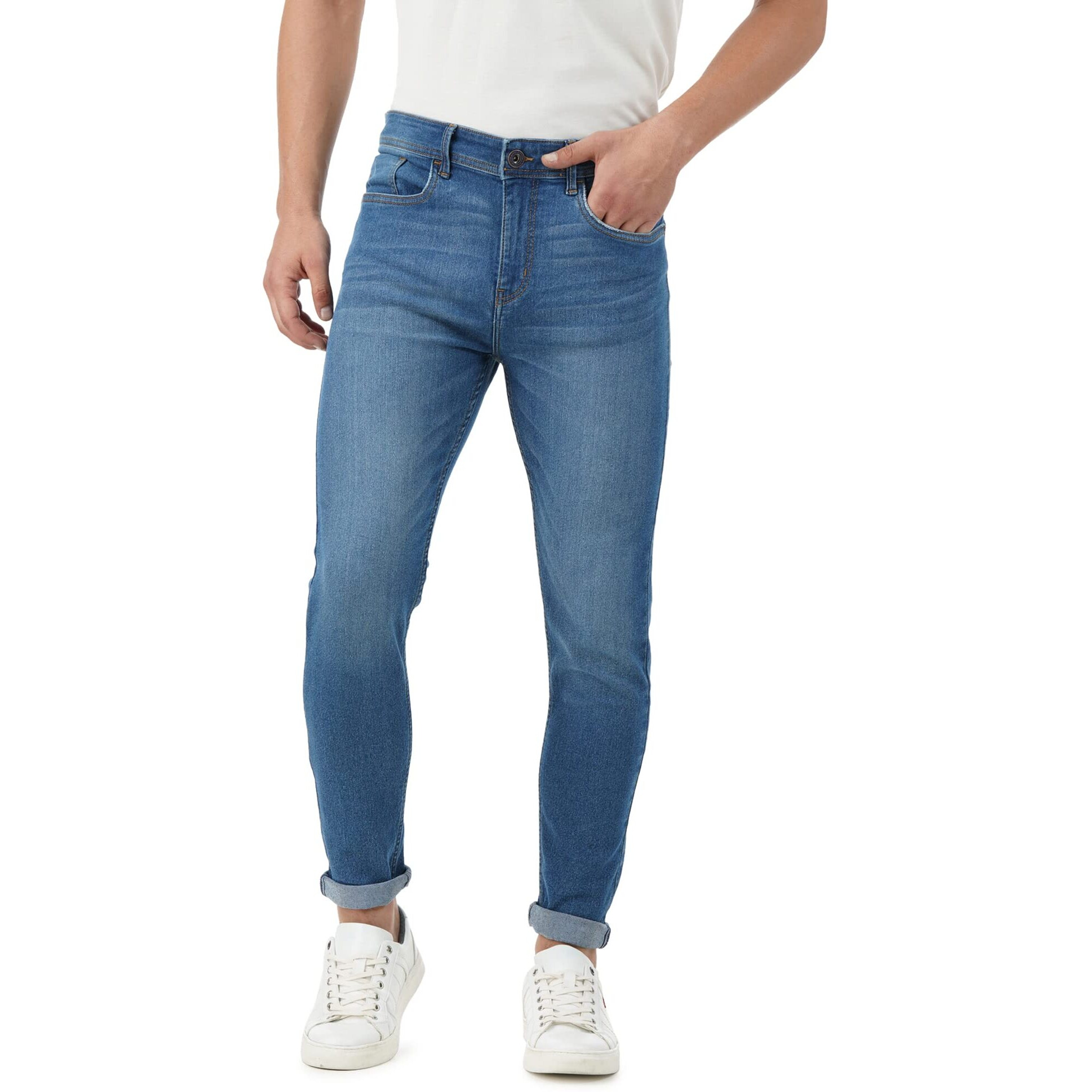 INKD Slim 1050 Men's Jeans (INKSS23MJN-003_Indigo-Sky Why_32)