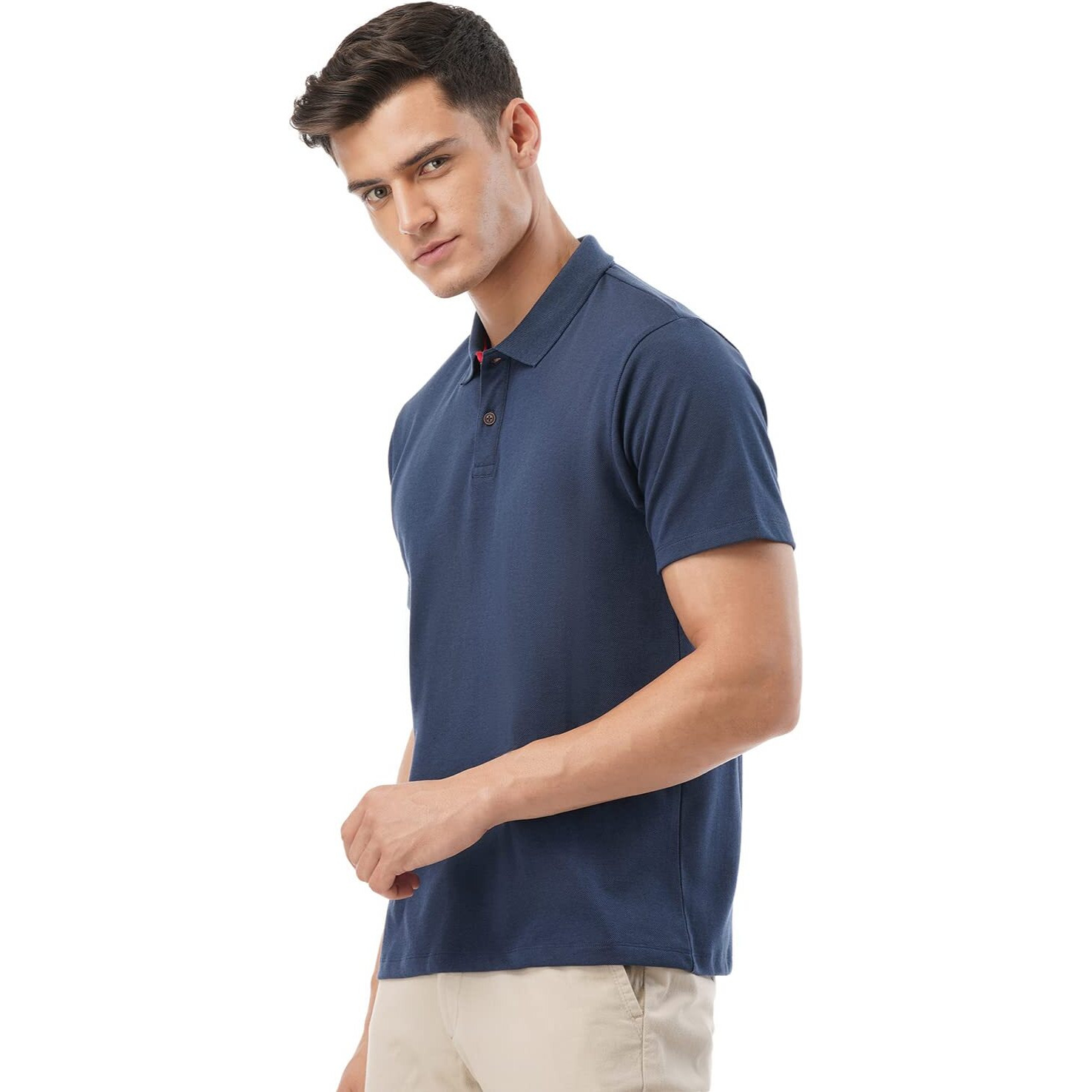 FYLTR Men's Solid Regular Fit Polo Shirt (FYLSS23MP-005_Blue Beats L)