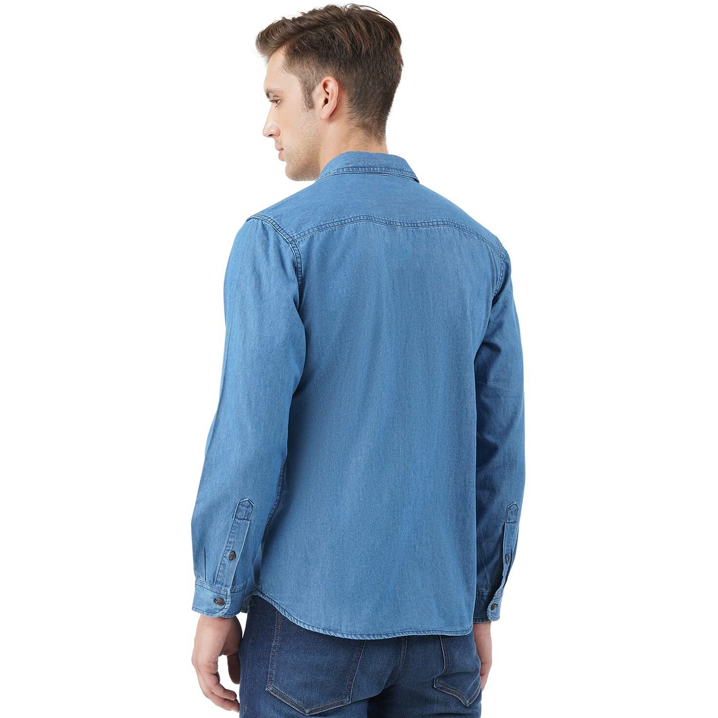 INKD Men's Lightweight Denim Shirt