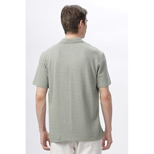 FYLTR Men's Regular Fit Knit Shirt (FYLSS24MKS-301_Olive Pop M)