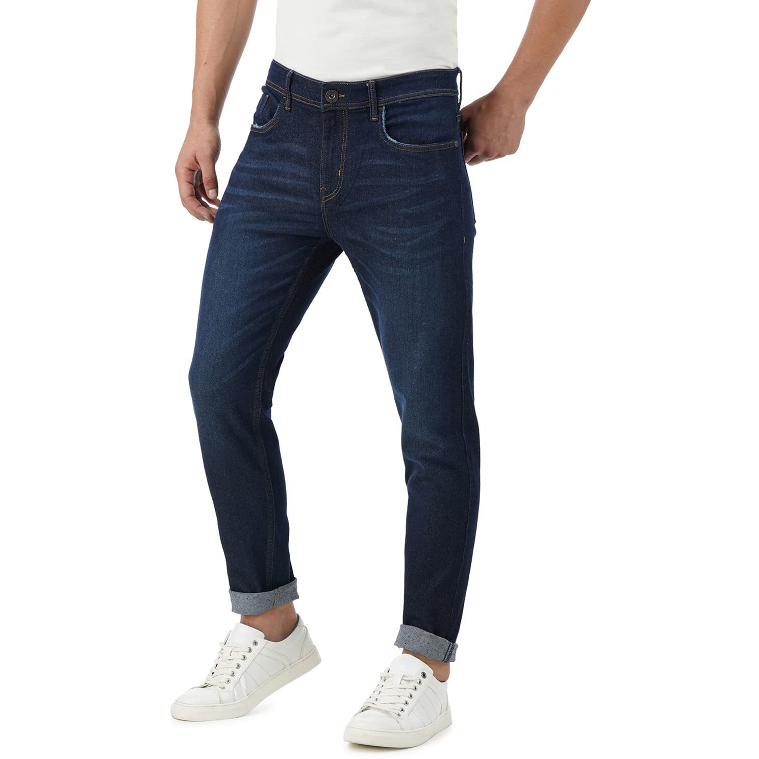 INKD Slim 1050 Men's Jeans (INKSS23MJN-003_Indigo-Aegean_32)